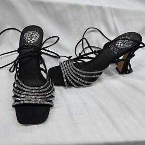 Vince Camuto Black Strappy Heels